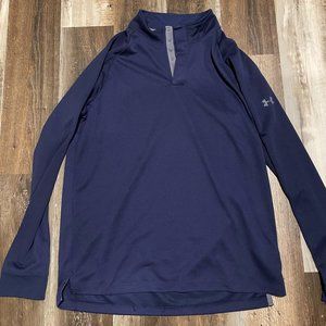 Men's Under Armour Double Knit 1/4 Snap Long Sleeve Pullover Shirt